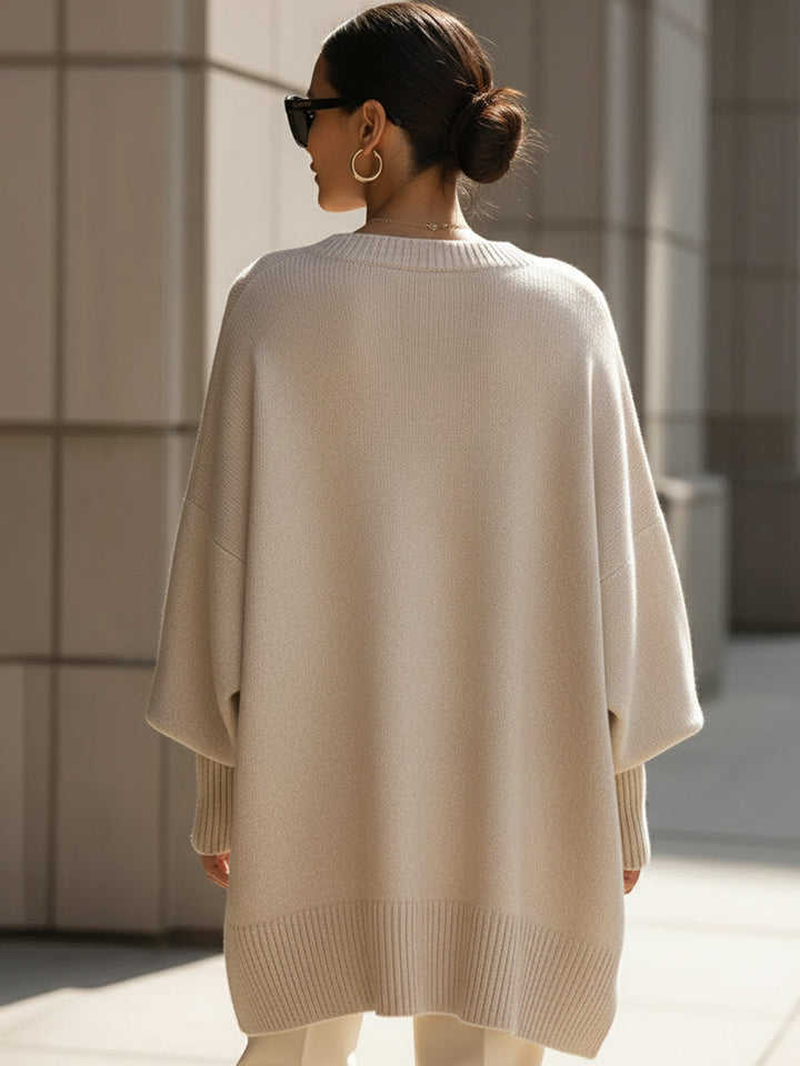 ELENA | Suéter poncho oversize de punto