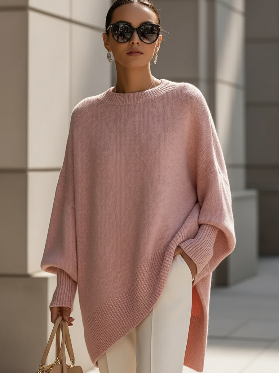 ELENA | Suéter poncho oversize de punto