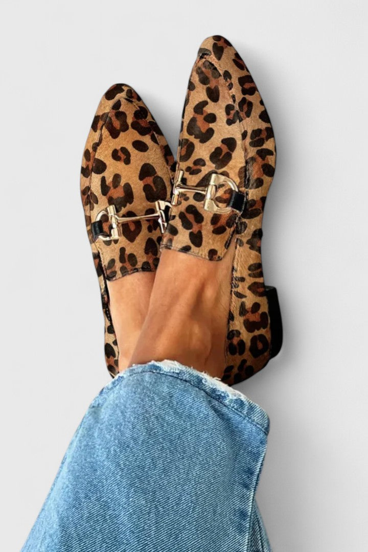 Jalessa | Mocasines Ortopédicos de Punta Fina - Leopardo