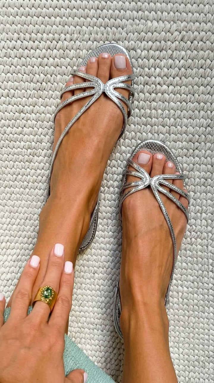 Ginevra | Sandalias Doradas Elegantes de Verano