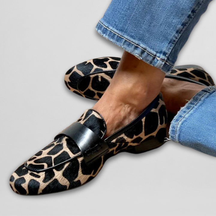 Katie | Mocasines Ortopédicos con Estampado Leopardo