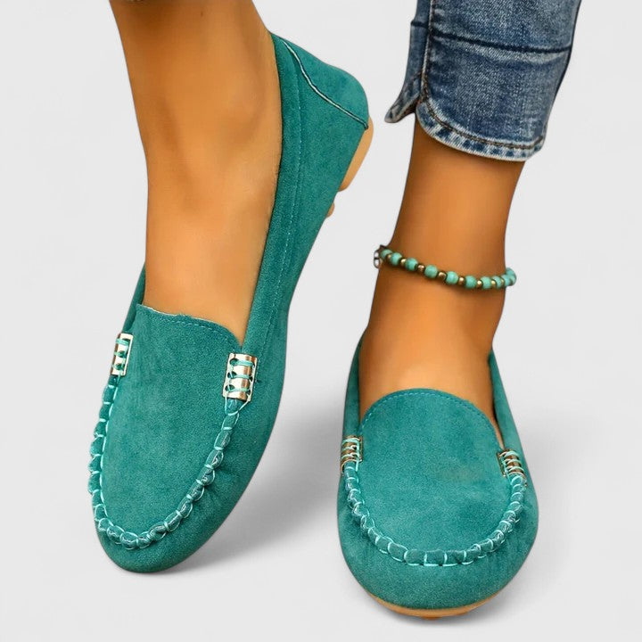 Karlene | Mocasines Ortopédicos con Detalle Metálico - Rosa