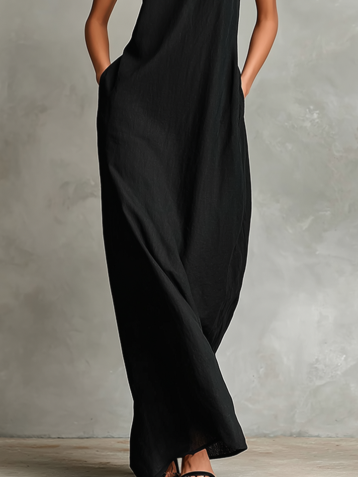 Caterina | Vestido Largo Negro Minimalista