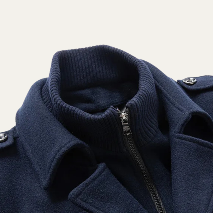 Nicanor | El Abrigo de Lana de Negocios con Doble Cuello para Hombre Kensington