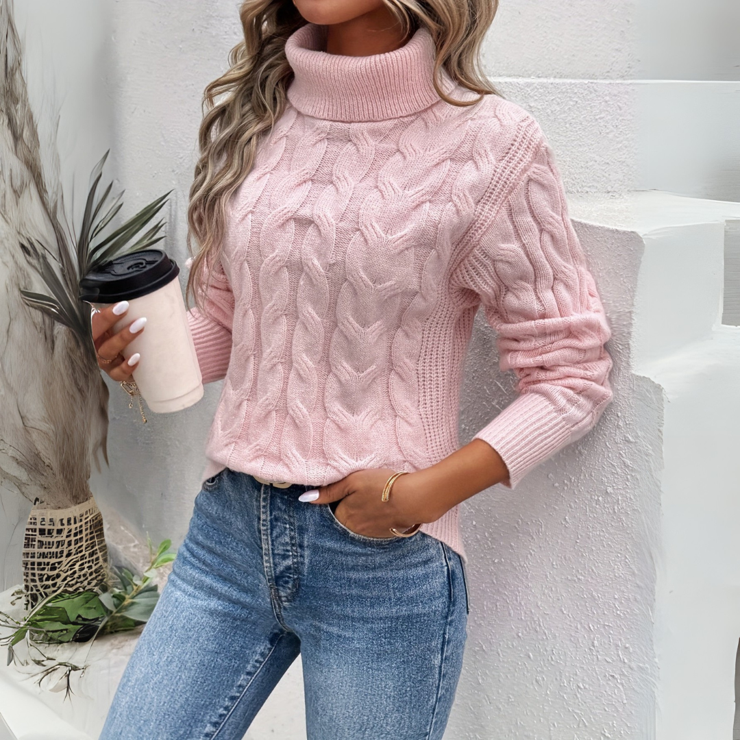 Amelia | Suéter de cuello alto elegante de punto