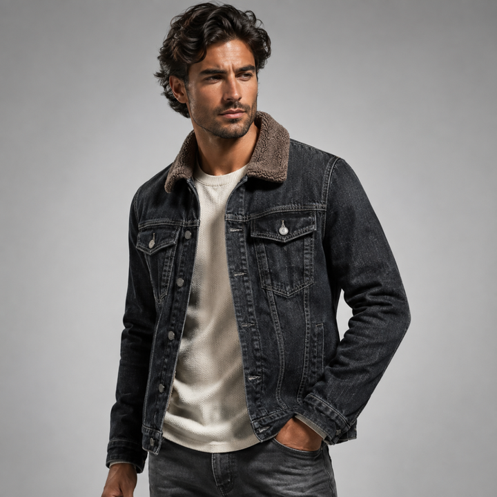 Ladislao | La Chaqueta de Mezclilla Forrada de Forro Polar para Hombre Kilmarnock