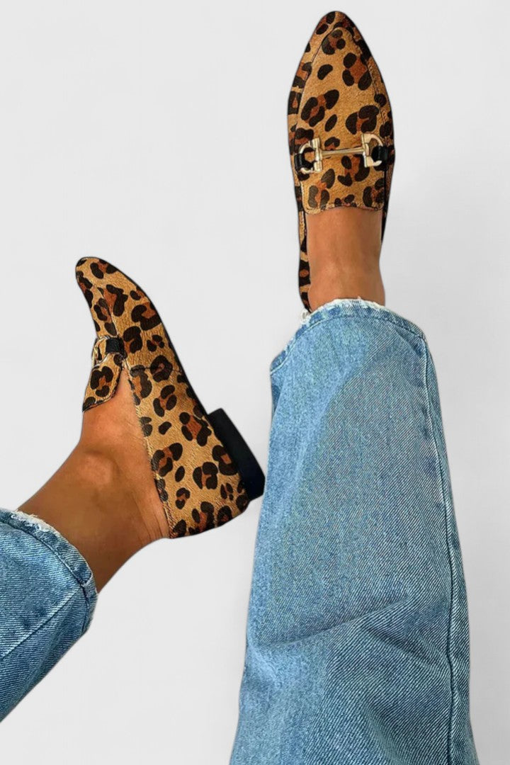 Jalessa | Mocasines Ortopédicos de Punta Fina - Leopardo