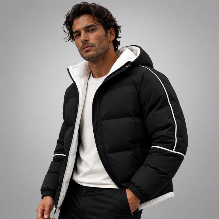 Severo | La Chaqueta Acolchada Impermeable para Hombre de Londres - Abrigo de Invierno de Lujo con Capucha