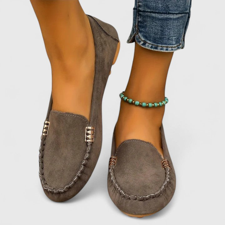 Karlene | Mocasines Ortopédicos con Detalle Metálico - Rosa