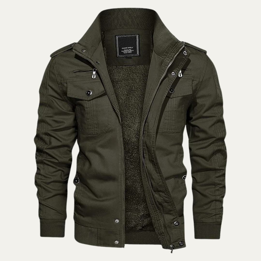 Orestes | La Chaqueta Térmica de Estilo Militar para Hombre Macerata con Forro de Forro Polar