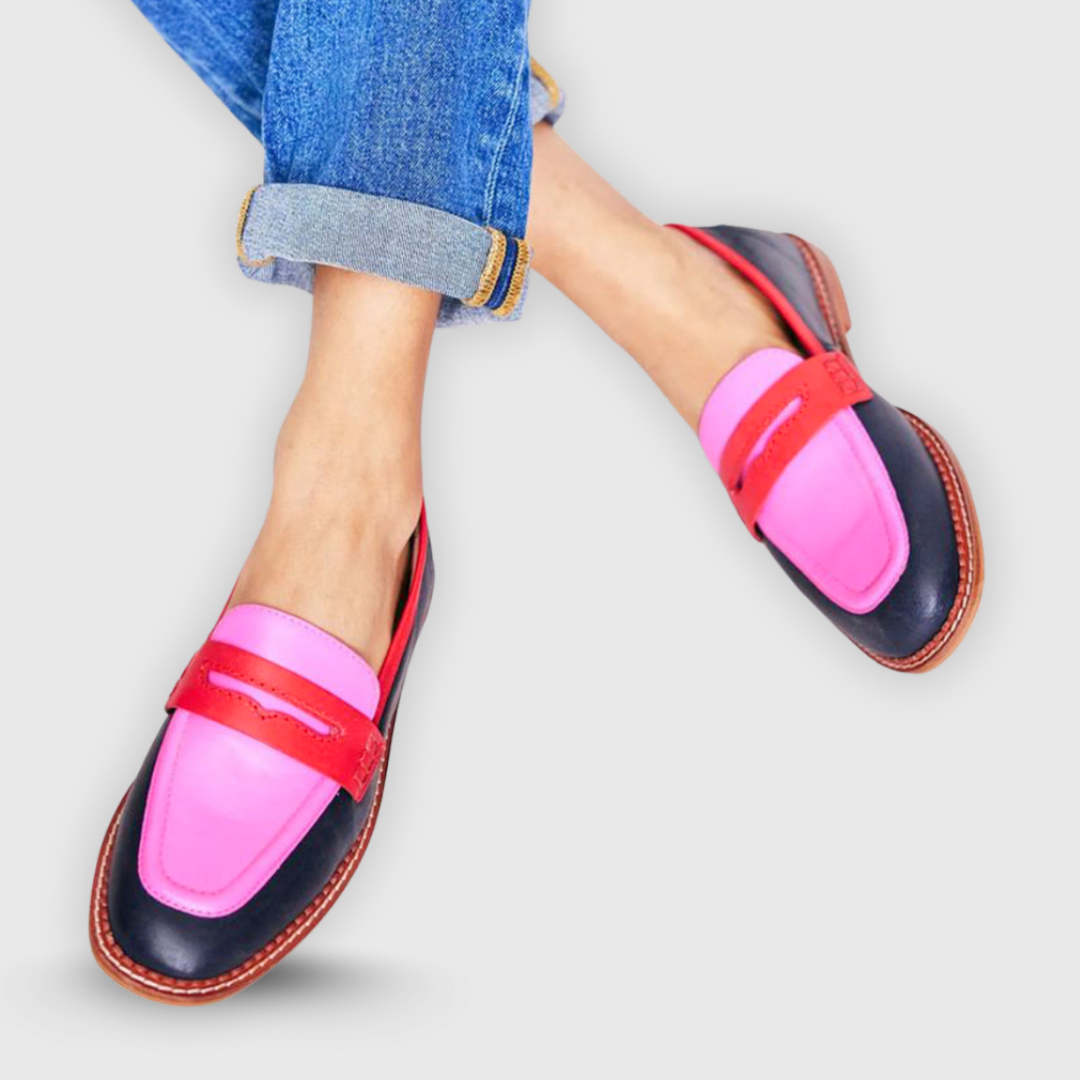 Franki | Mocasines de Contraste - Rosa Negro