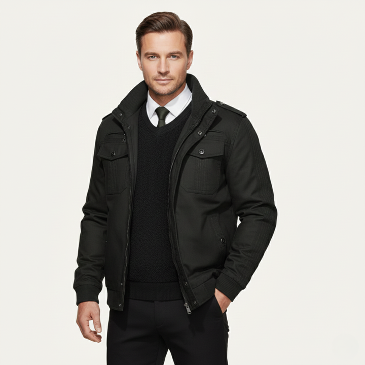Orestes | La Chaqueta Térmica de Estilo Militar para Hombre Macerata con Forro de Forro Polar
