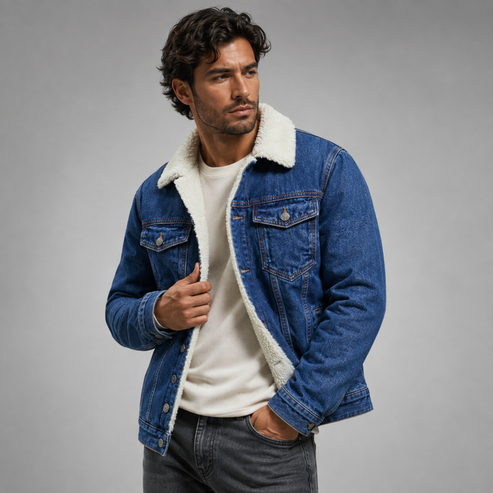 Ladislao | La Chaqueta de Mezclilla Forrada de Forro Polar para Hombre Kilmarnock
