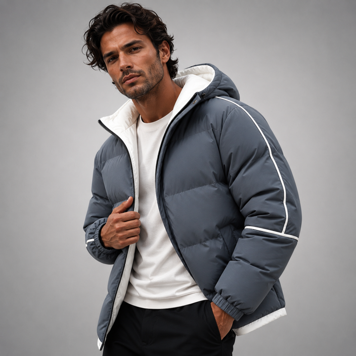 Severo | La Chaqueta Acolchada Impermeable para Hombre de Londres - Abrigo de Invierno de Lujo con Capucha