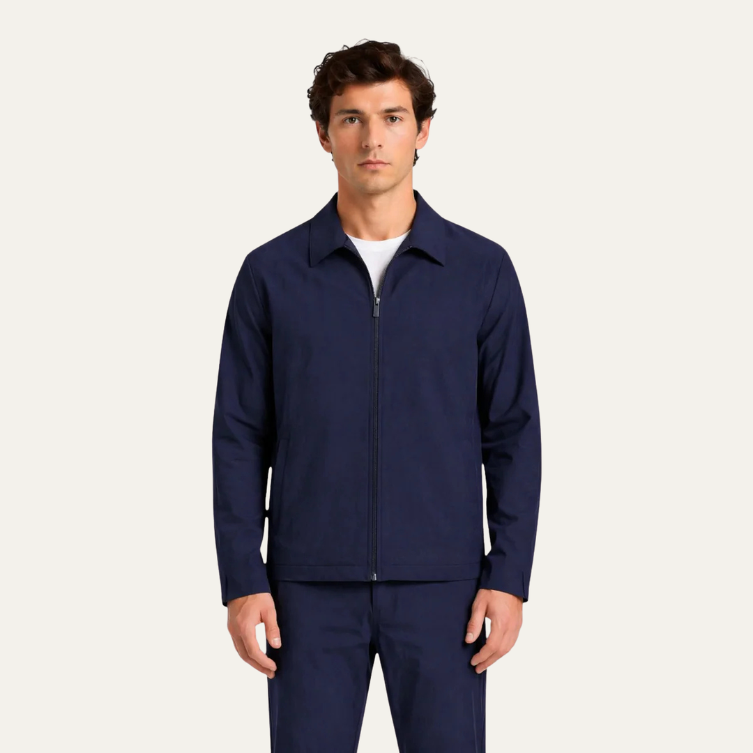 Isandro | Chaqueta Ligera con Cremallera Harrington para Hombre