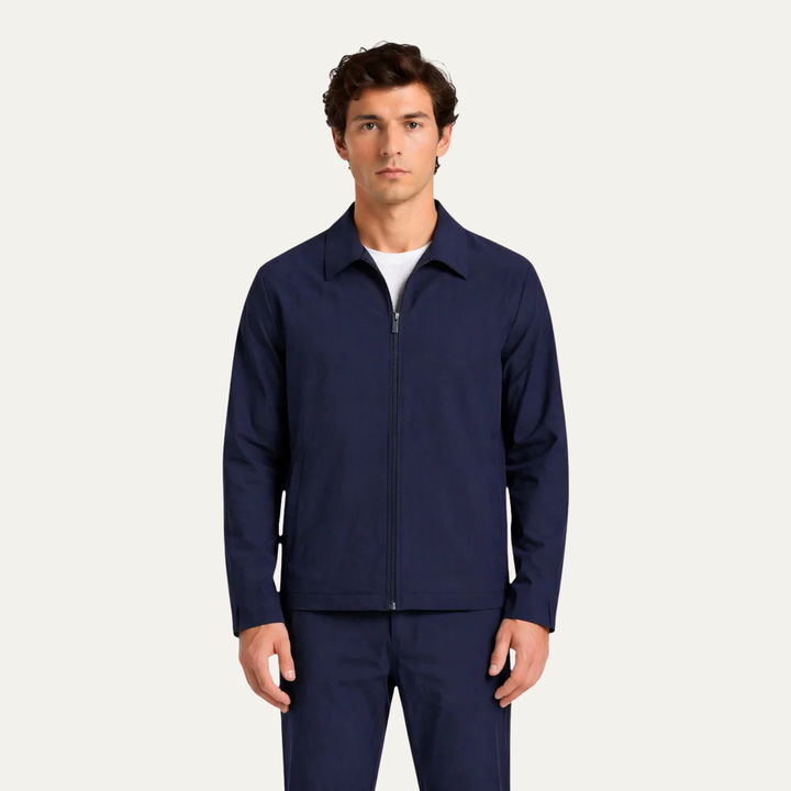Isandro | Chaqueta Ligera con Cremallera Harrington para Hombre