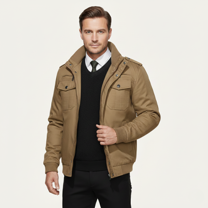 Orestes | La Chaqueta Térmica de Estilo Militar para Hombre Macerata con Forro de Forro Polar