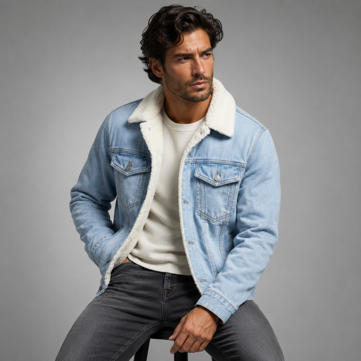 Ladislao | La Chaqueta de Mezclilla Forrada de Forro Polar para Hombre Kilmarnock