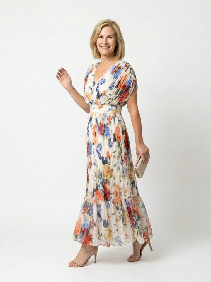 Vestido midi plisado sin mangas y corto Savannah - Juliaver Madrid (vista 2)