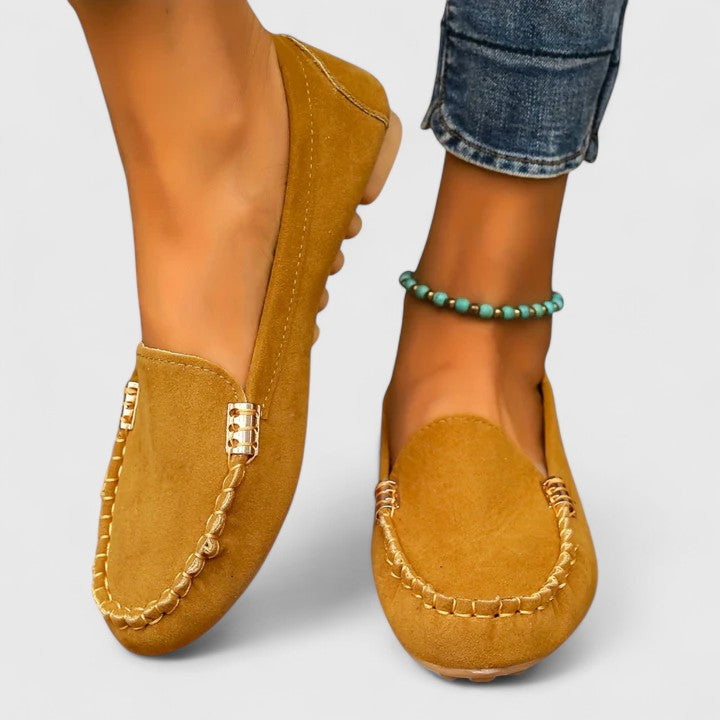 Karlene | Mocasines Ortopédicos con Detalle Metálico - Rosa
