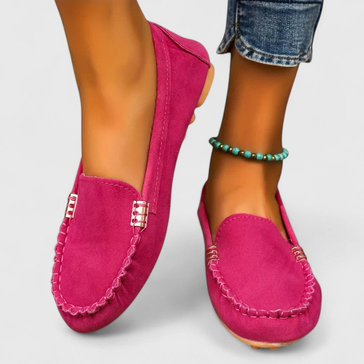 Karlene | Mocasines Ortopédicos con Detalle Metálico - Rosa