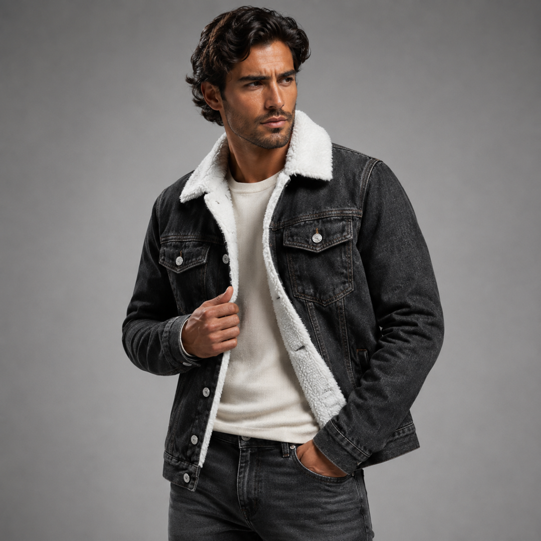 Ladislao | La Chaqueta de Mezclilla Forrada de Forro Polar para Hombre Kilmarnock