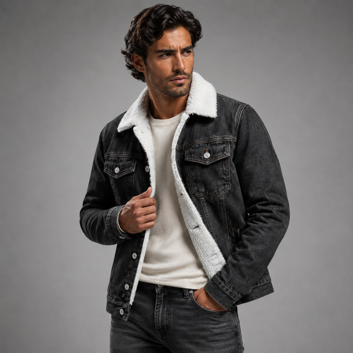 Ladislao | La Chaqueta de Mezclilla Forrada de Forro Polar para Hombre Kilmarnock