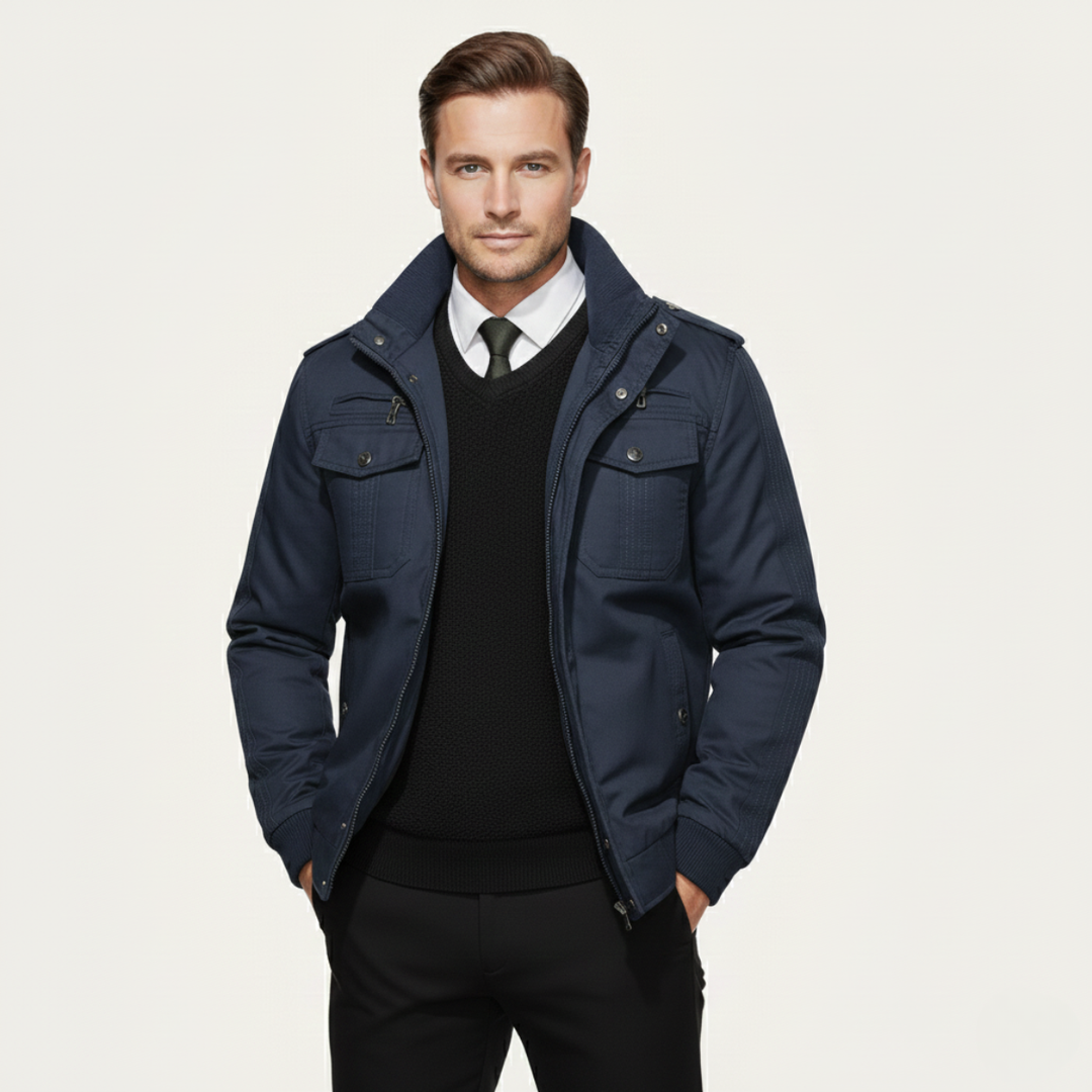 Orestes | La Chaqueta Térmica de Estilo Militar para Hombre Macerata con Forro de Forro Polar