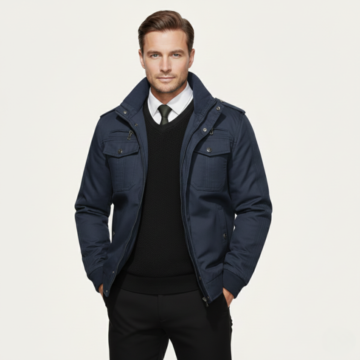 Orestes | La Chaqueta Térmica de Estilo Militar para Hombre Macerata con Forro de Forro Polar