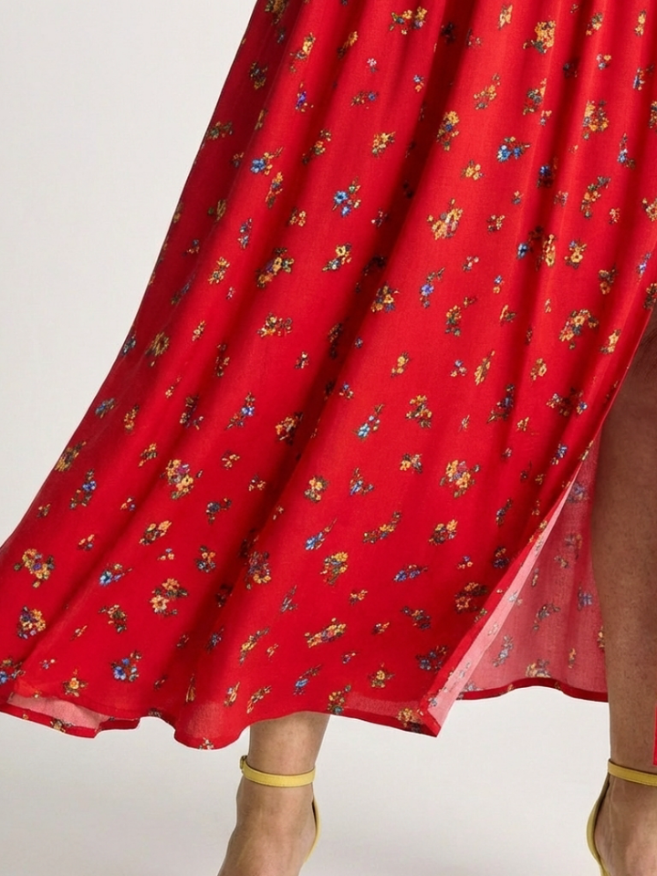 Vestido midi con escote cuadrado y estampado floral Delphine - Juliaver Madrid (vista 3)