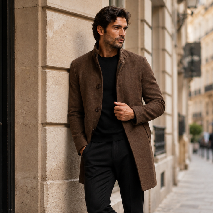 Alejandro  |  El Abrigo de Lana Abrigo Clásico para Hombre