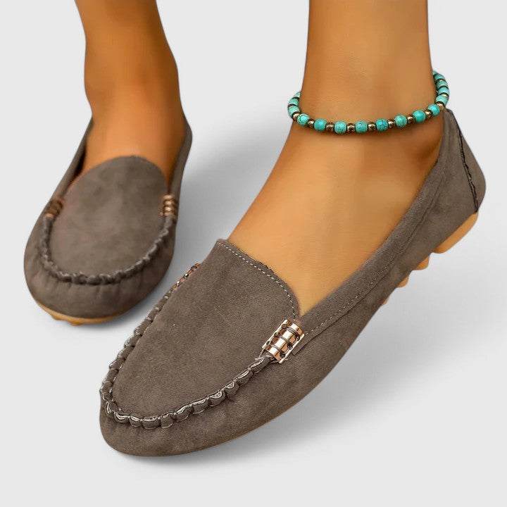 Karlene | Mocasines Ortopédicos con Detalle Metálico - Rosa