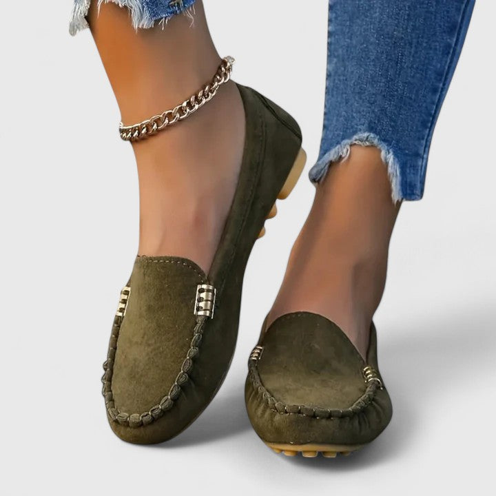 Karlene | Mocasines Ortopédicos con Detalle Metálico - Rosa