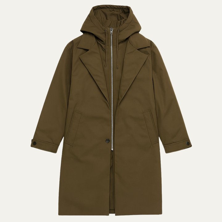 Donato | La Parka con Capucha Oldborough para Hombre – Abrigo Lluvioso Térmico y Impermeable