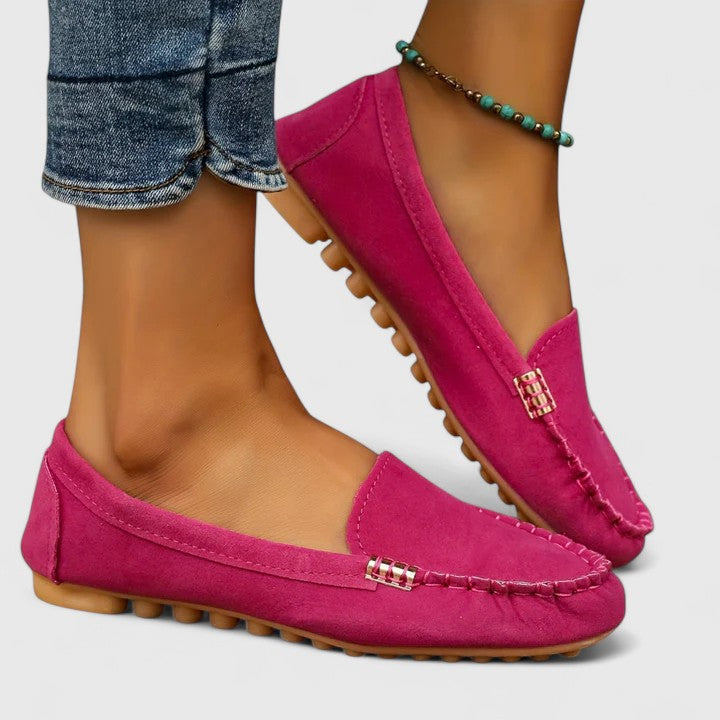 Karlene | Mocasines Ortopédicos con Detalle Metálico - Rosa