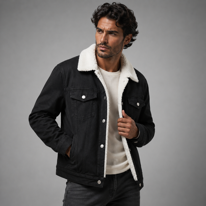Ladislao | La Chaqueta de Mezclilla Forrada de Forro Polar para Hombre Kilmarnock