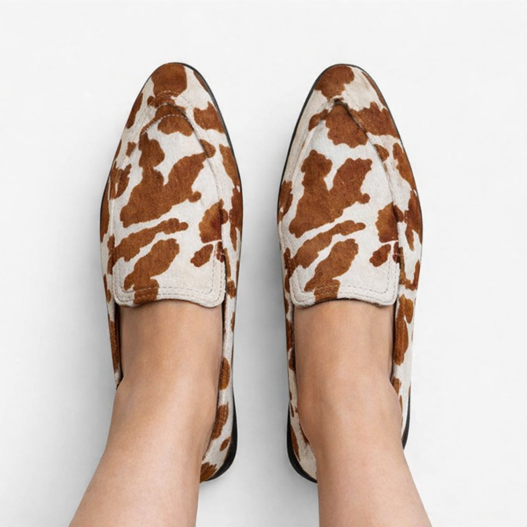 Reniah | Mocasines Cómodos de Tacón Bajo - Marrón