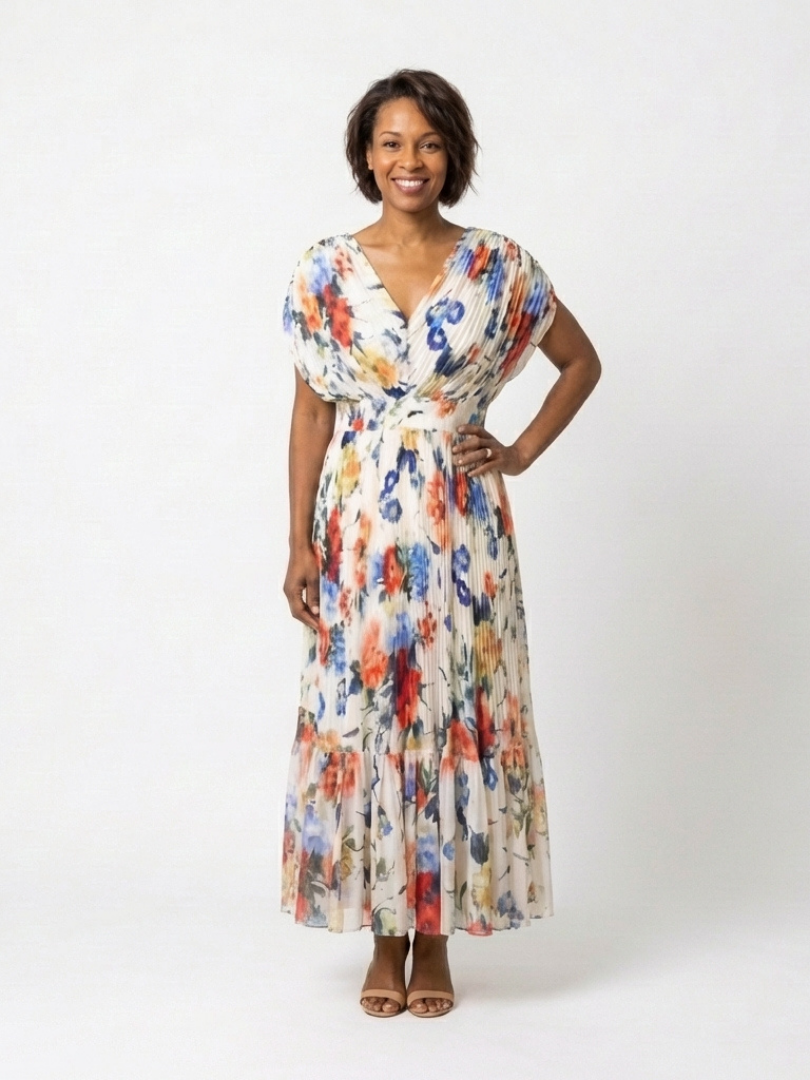 Vestido midi plisado sin mangas y corto Savannah - Juliaver Madrid (vista 5)