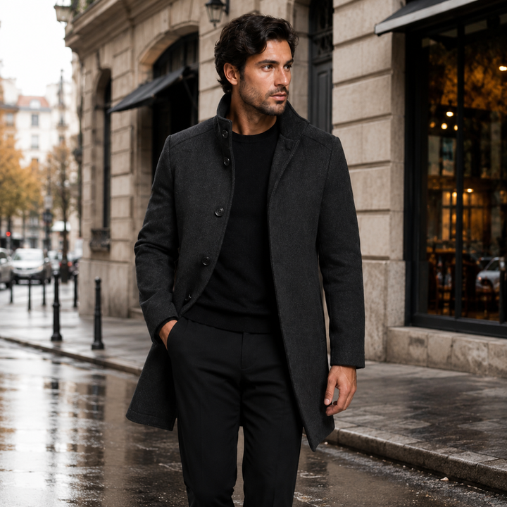 Alejandro  |  El Abrigo de Lana Abrigo Clásico para Hombre