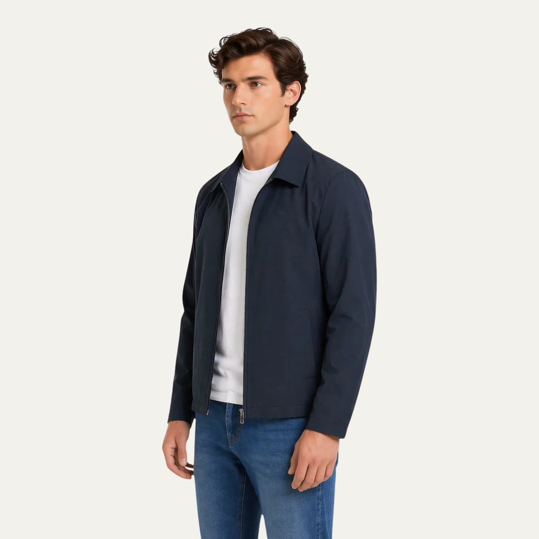 Isandro | Chaqueta Ligera con Cremallera Harrington para Hombre