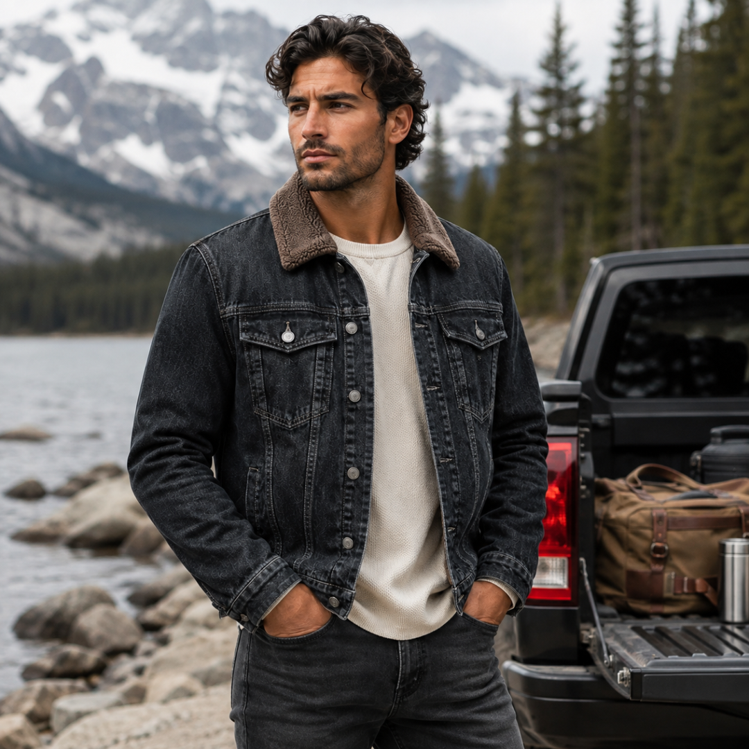 Ladislao | La Chaqueta de Mezclilla Forrada de Forro Polar para Hombre Kilmarnock