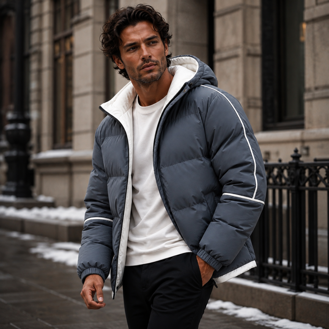 Severo | La Chaqueta Acolchada Impermeable para Hombre de Londres - Abrigo de Invierno de Lujo con Capucha