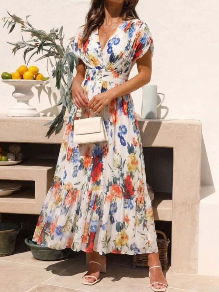 Vestido midi plisado sin mangas y corto Savannah - Juliaver Madrid (vista 6)