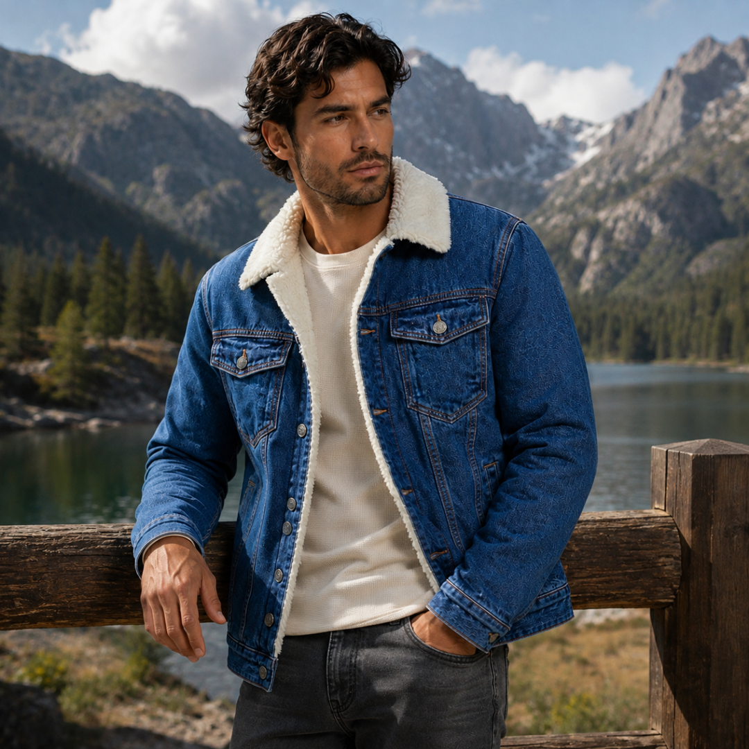 Ladislao | La Chaqueta de Mezclilla Forrada de Forro Polar para Hombre Kilmarnock