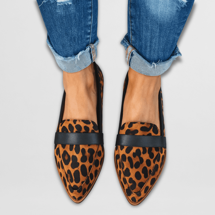 Helen | Mocasines Ortopédicos de Terciopelo - Marrón