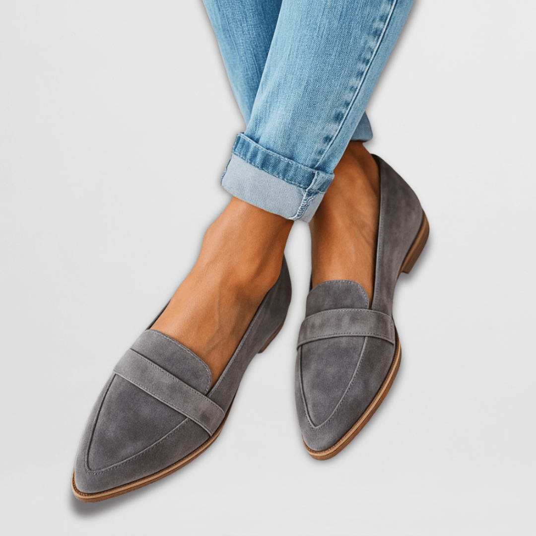 Helen | Mocasines Ortopédicos de Terciopelo - Marrón