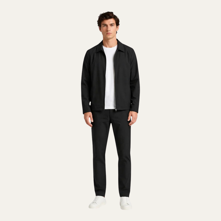 Isandro | Chaqueta Ligera con Cremallera Harrington para Hombre
