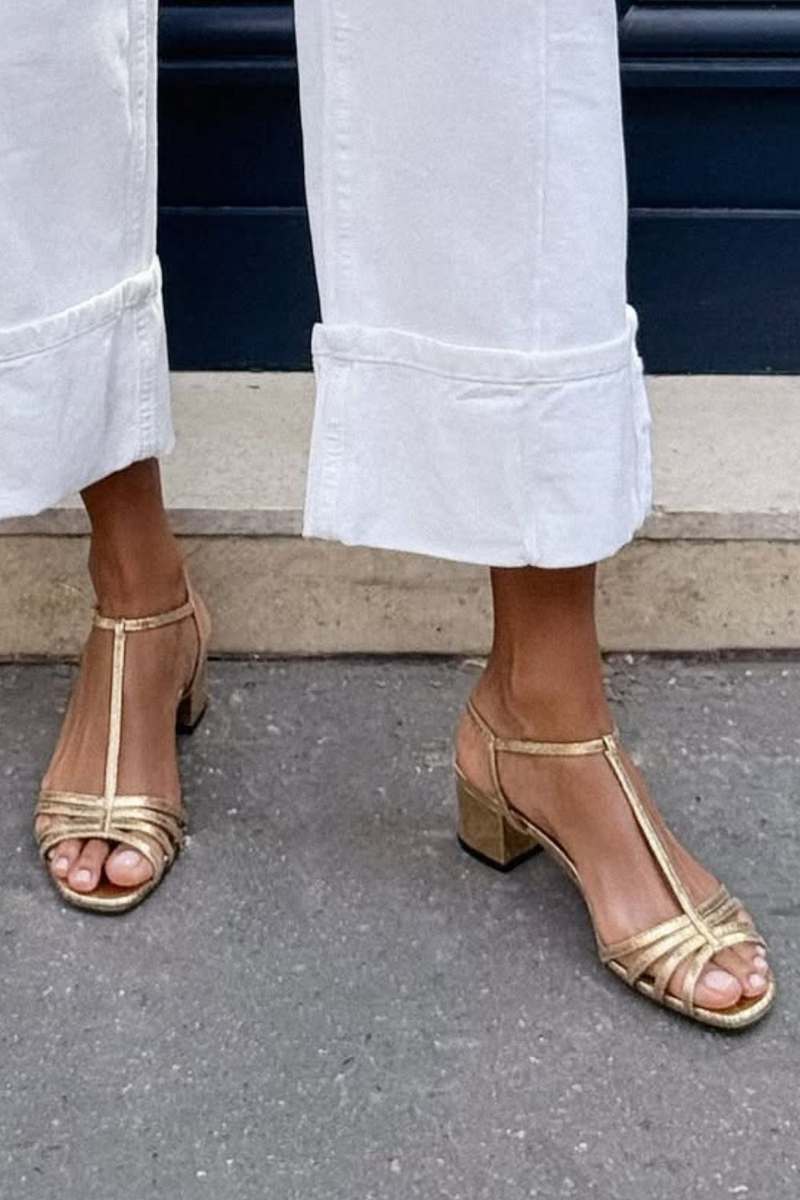 Allegra | Sandalias Doradas Elegantes para el Día a Día
