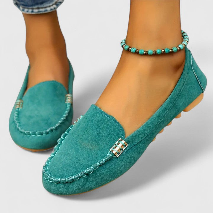 Karlene | Mocasines Ortopédicos con Detalle Metálico - Amarillo