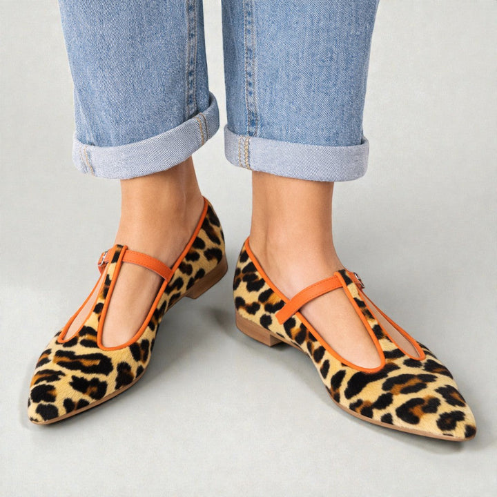Lulu | Bailarinas con Correa y Estampado Leopardo - Leopardo
